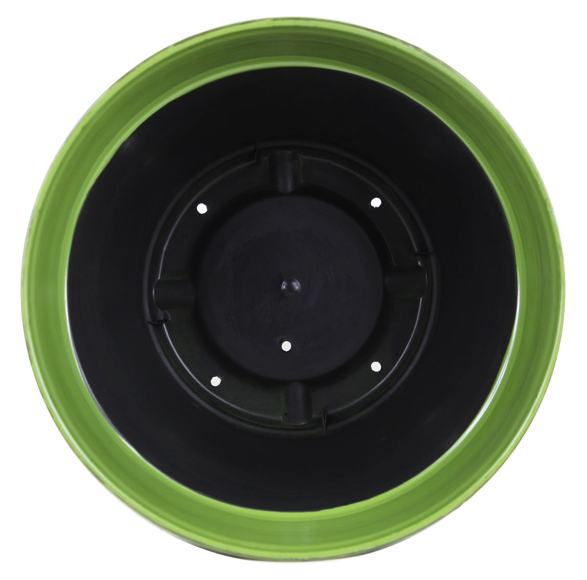 Dark Green 15" Glazed Plastic Planter M9038