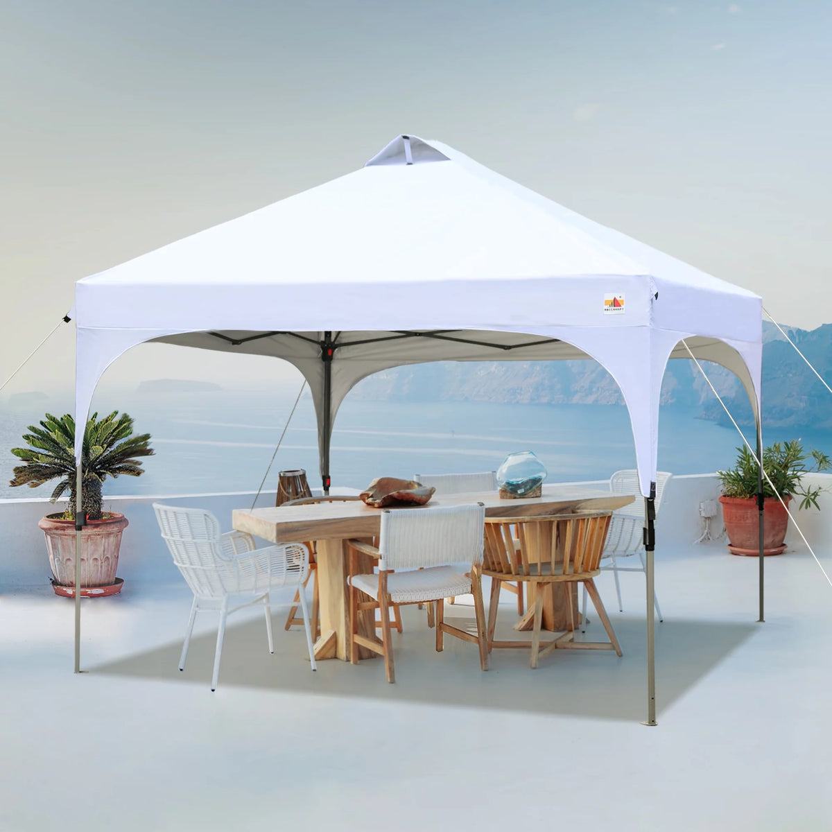 10' x 10' White Outdoor Pop up Canopy Tent K32313