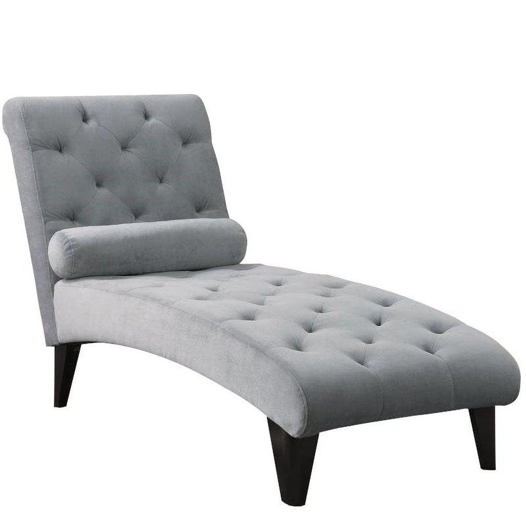 Tufted Chaise Lounge with Small Bolster Pillow A926191