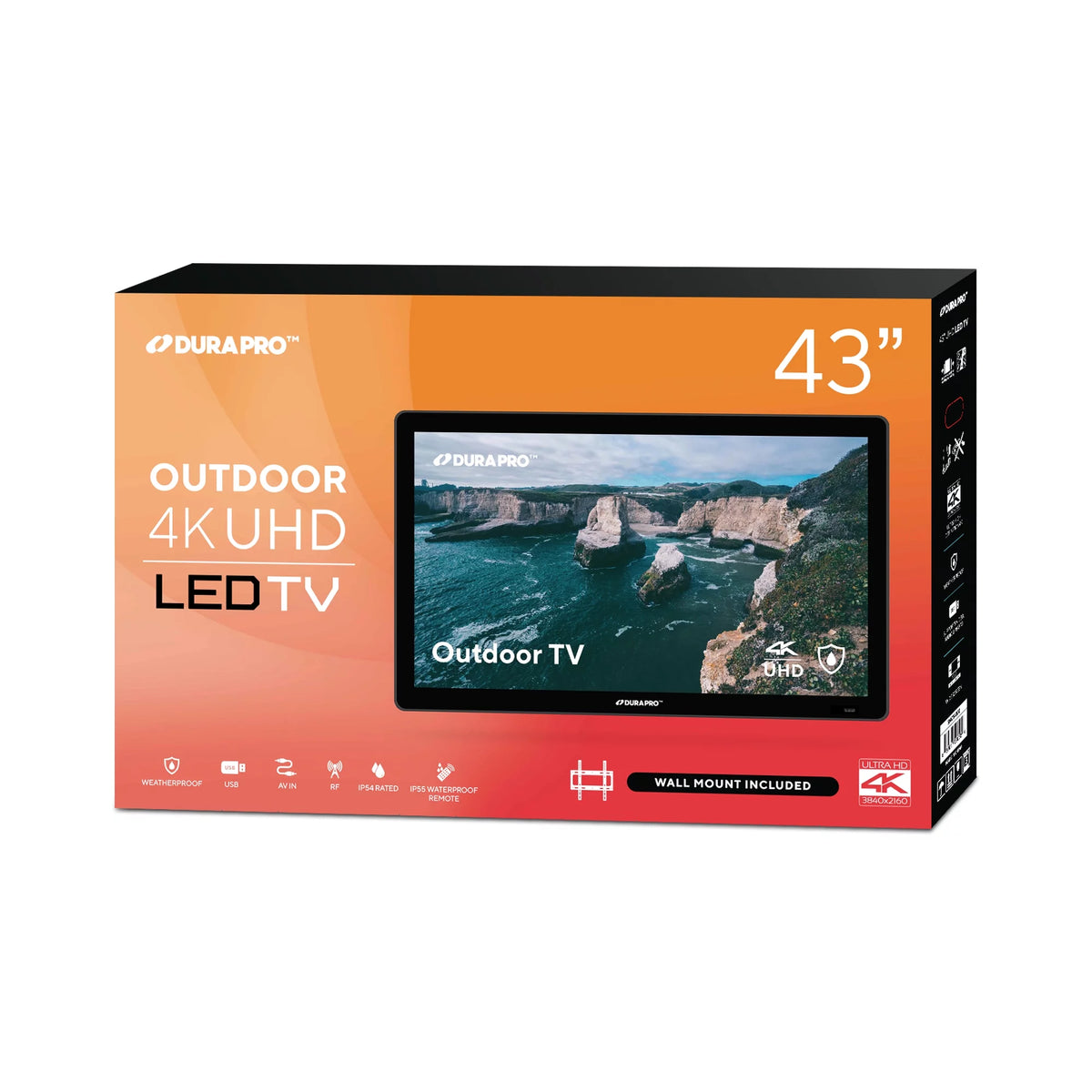 43" Outdoor 4K UHD LED TV with Waterproof Remote W216
