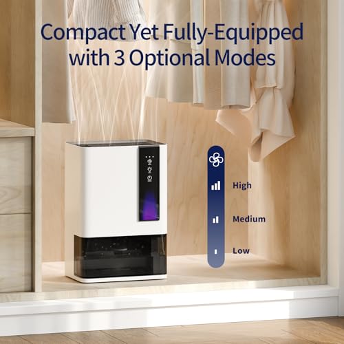 50OZ Dual-Semiconductor Portable Dehumidifier with Auto-off Auto Defrost W248