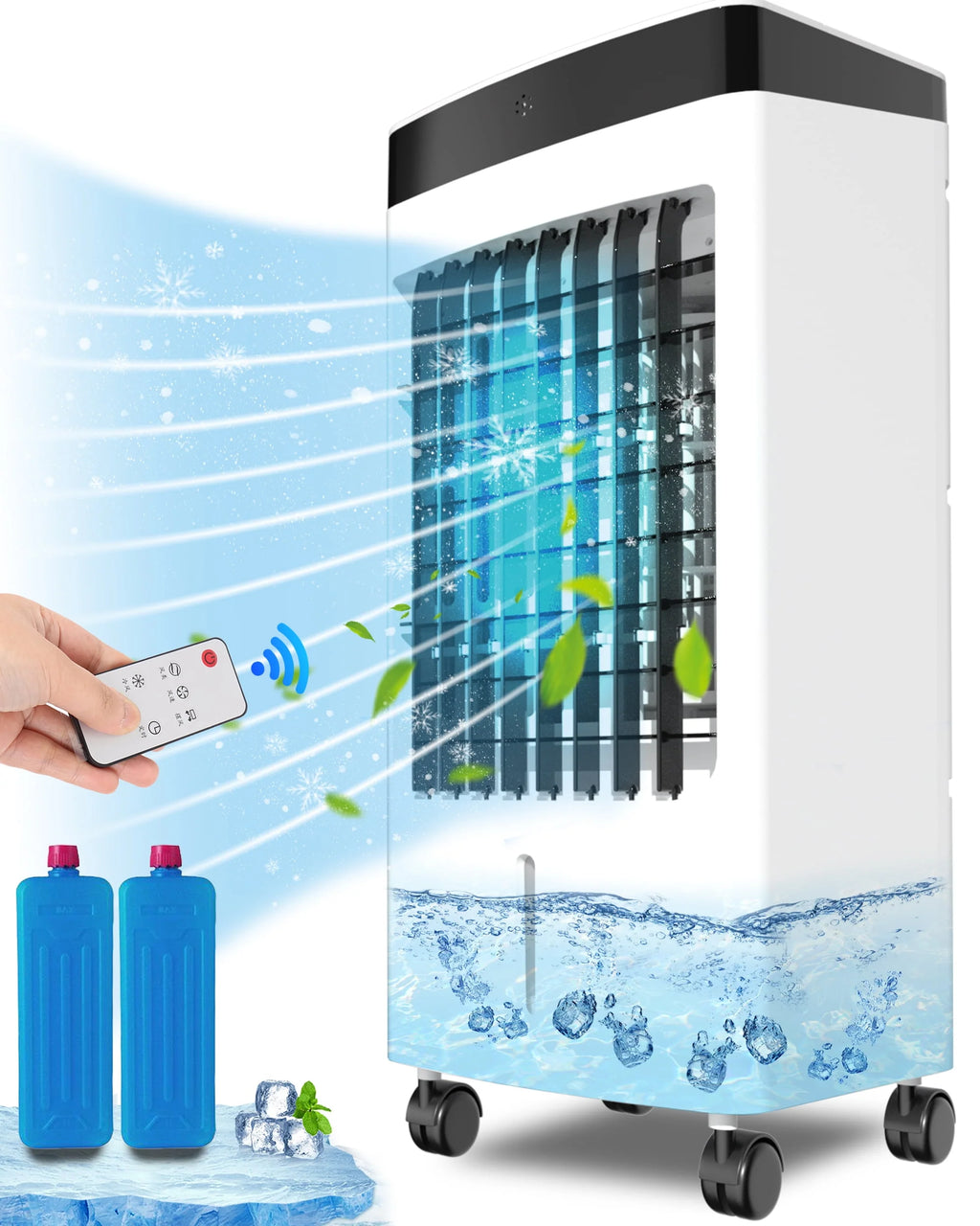 Portable Oscillating Evaporative Air Cooler with 3 Speeds J283067