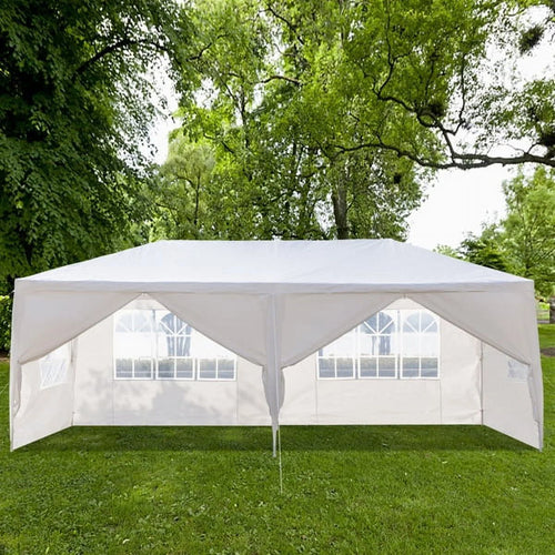 10x30ft White Canopy Tent with 7 Removable Sidewalls R2281
