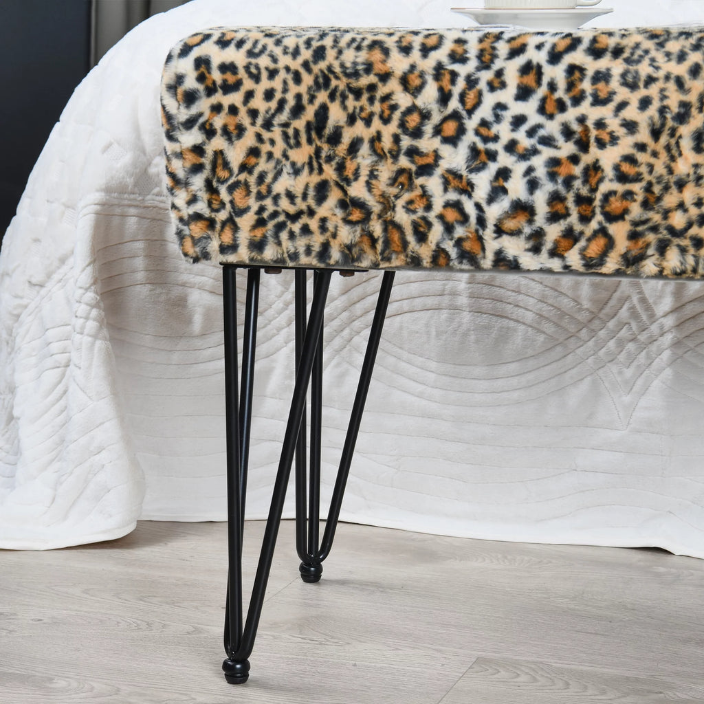 Faux Fur Ottoman A67532