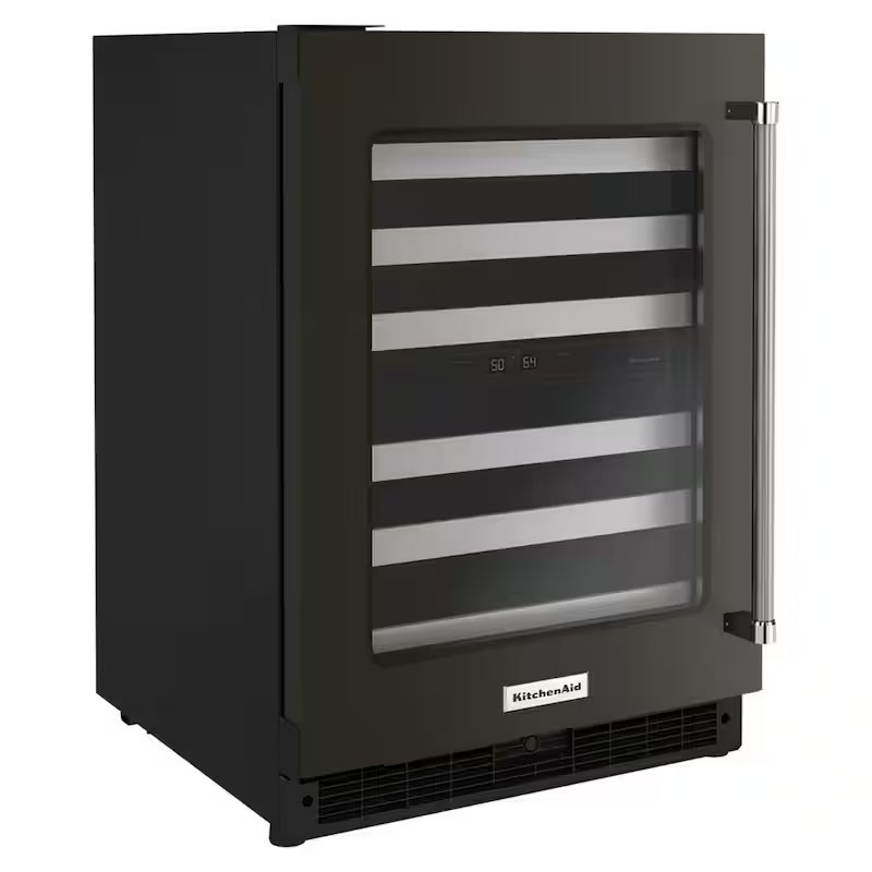 Black Stainless 46-Bottle Dual Zone Wine Cooler B52224