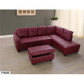Right Facing Faux Leather Sectional Sofa Set S257