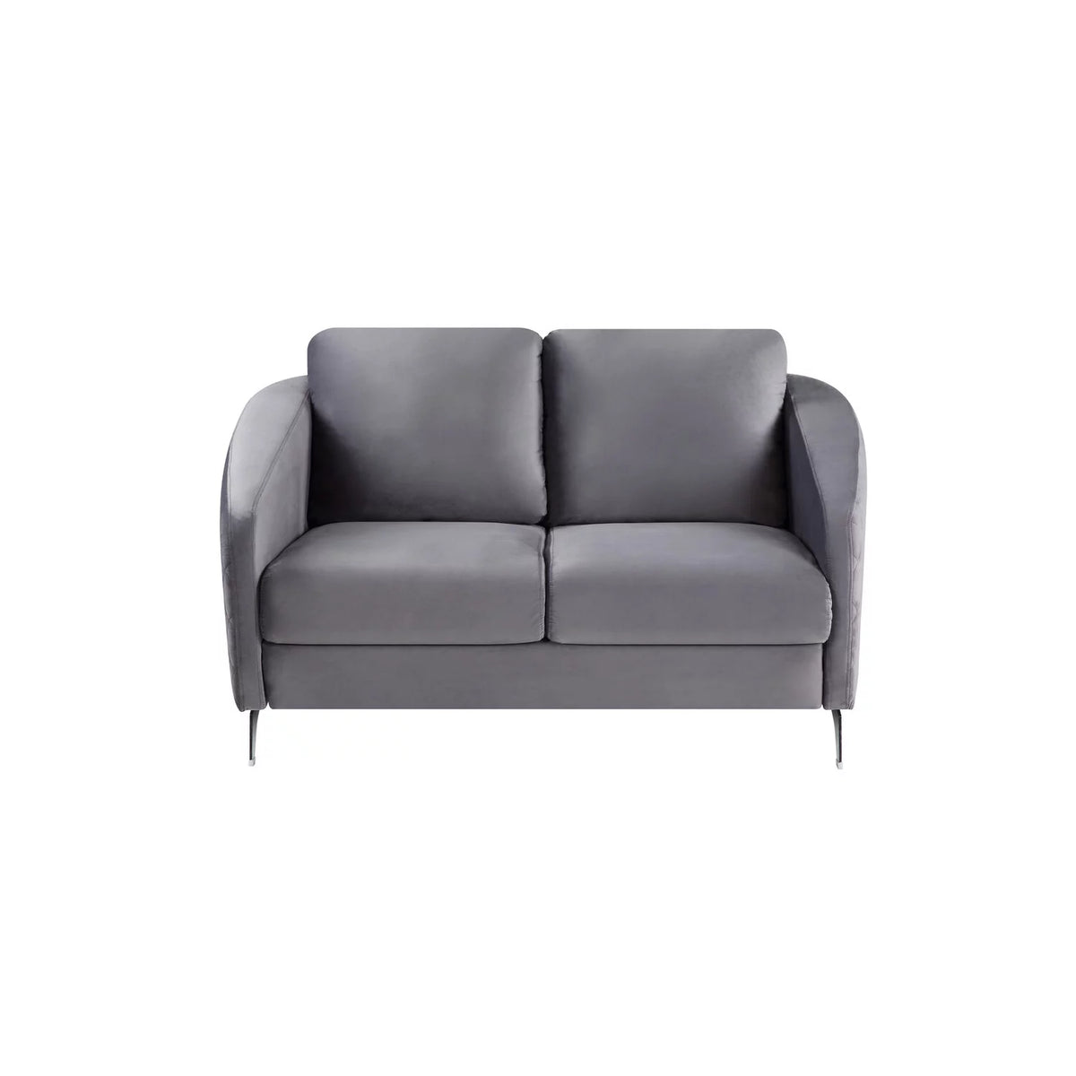 Grey Velvet Sofa Loveseat I21151