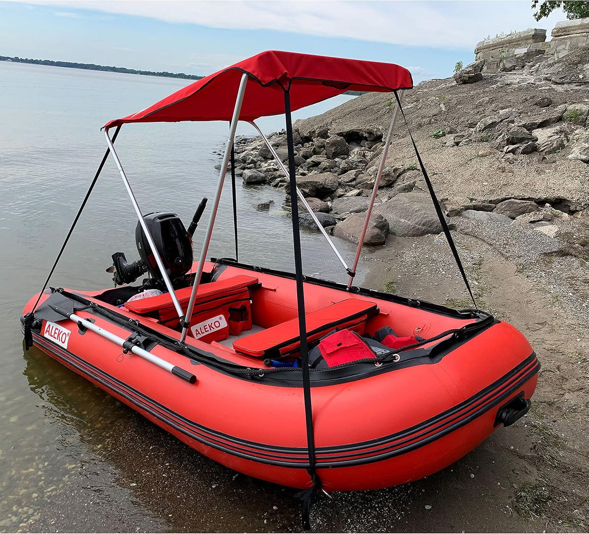 Red Bimini Top Boat Sun Shelter C40742