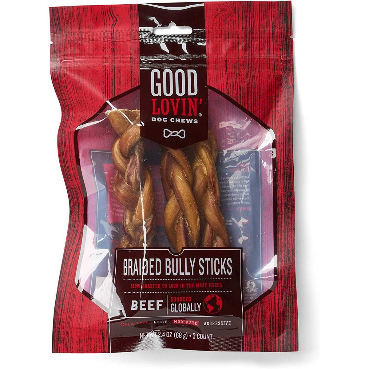 Braided Bully Stick Dog Chew Z405