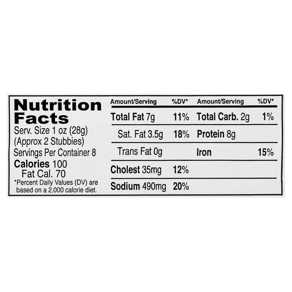 8 oz Original Flavor Beef Stick Stubbies Pack of 12 W145439