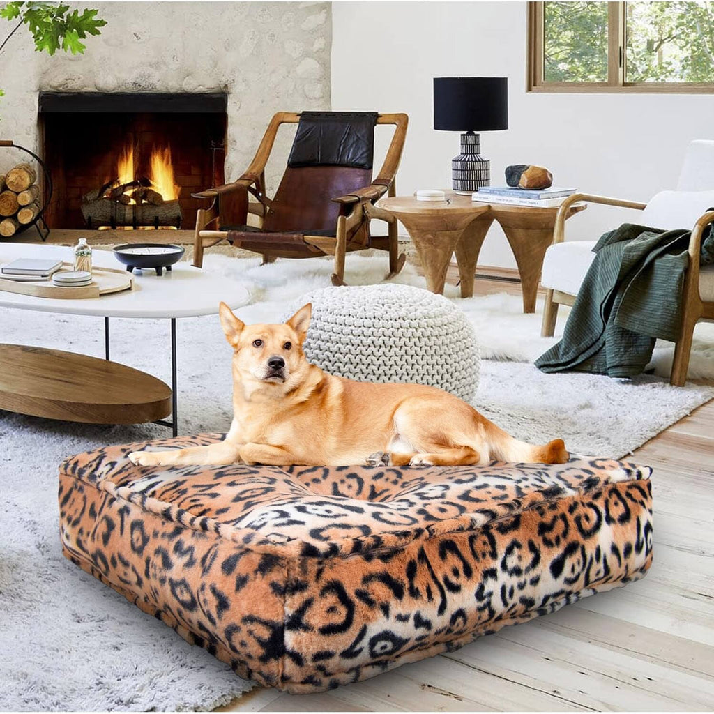 Medium Rectangle Faux Fur Pet Bed A453