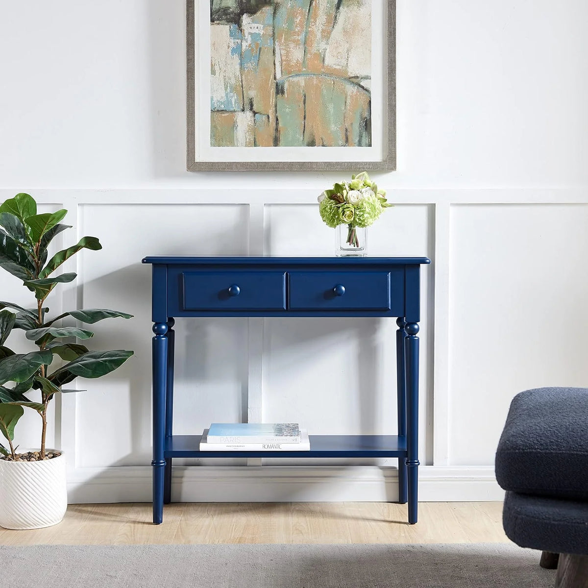 Navy Blue Console Table W78245