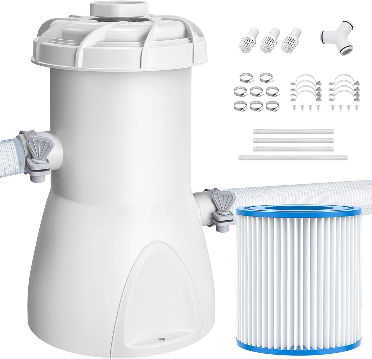 Above Ground Pool Pump, 600 GPH Filter Pump, Includes Filter Pump Cartridge I109376