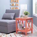 Coral Painted Side End Table E99276