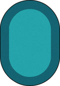 Oval Teal Carpet P90148