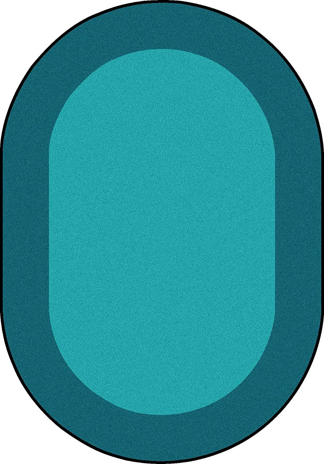 Oval Teal Carpet P90148