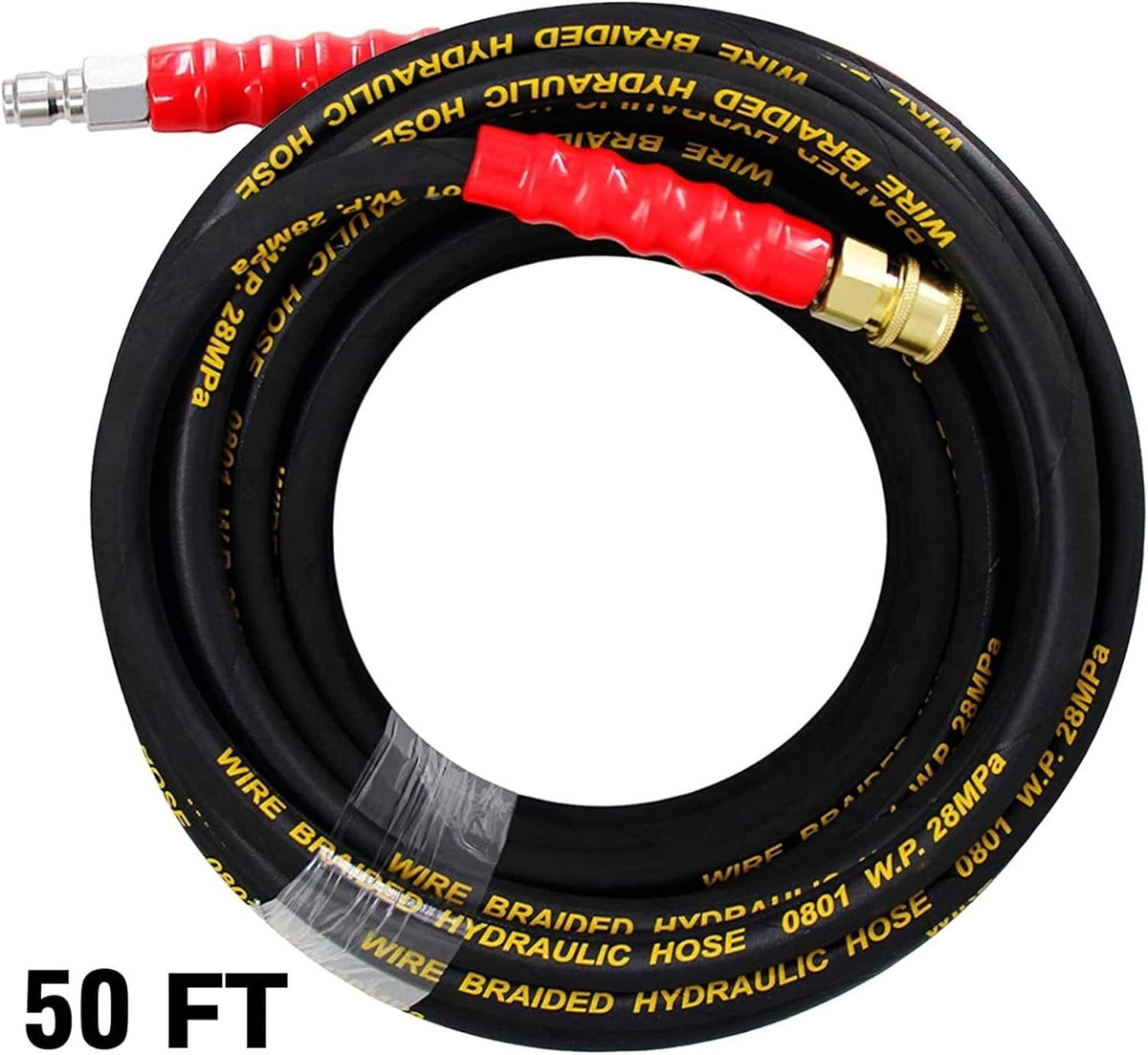 50FT 3/8 Quick Connect 4000 PSI Wire Braided Pressure Washer Hose K5638