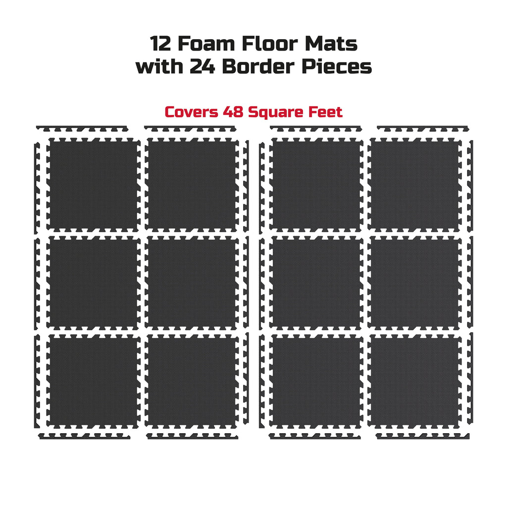 12-Pack Puzzle Foam Exercise Mat A267
