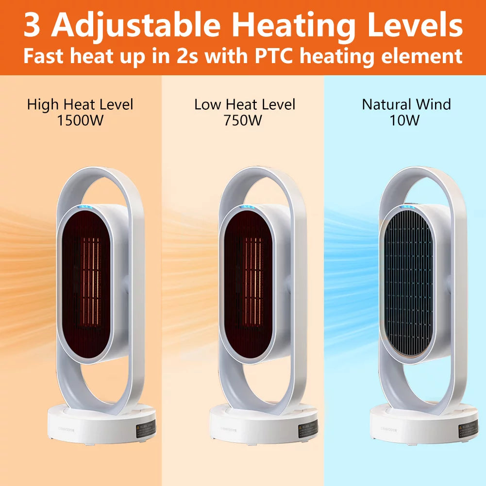 1500W Oscillating Space Heater A347