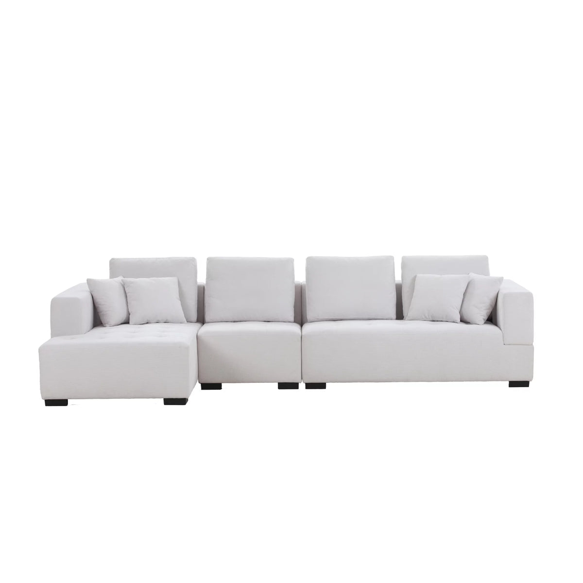 134'' Beige L-Shape Sectional Sofa Q11576