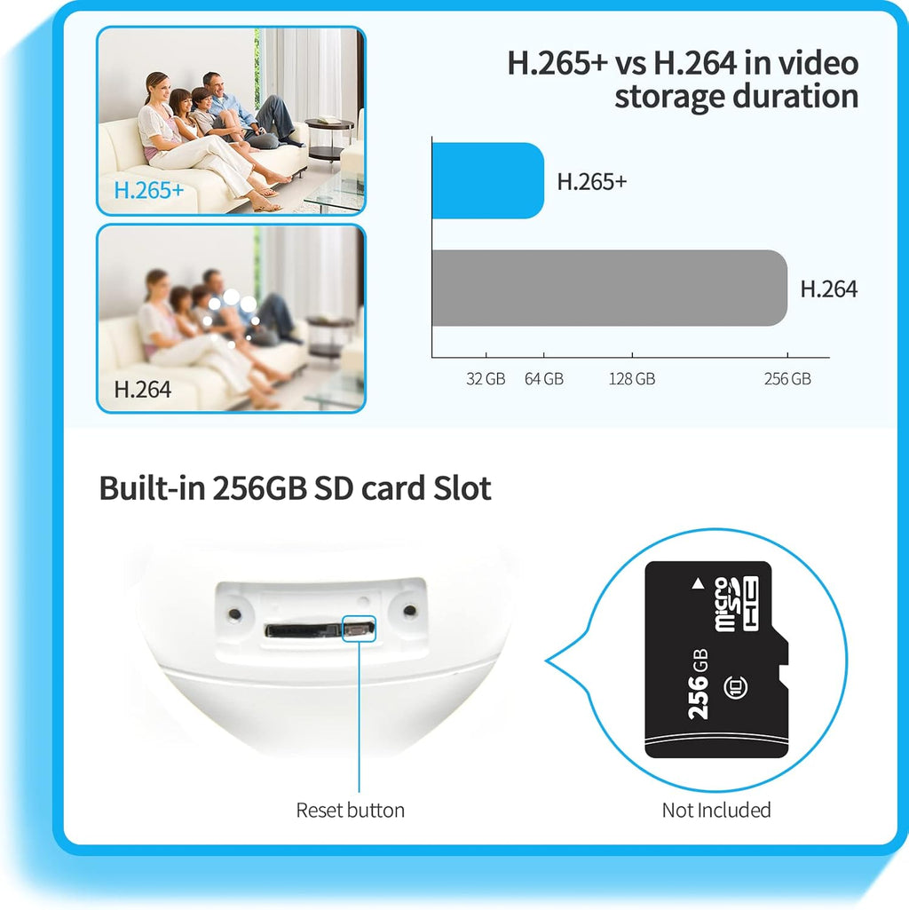 4K PoE Turret IP Camera with 2.8mm Lens, Night Vision, IP67 Waterproof P4672