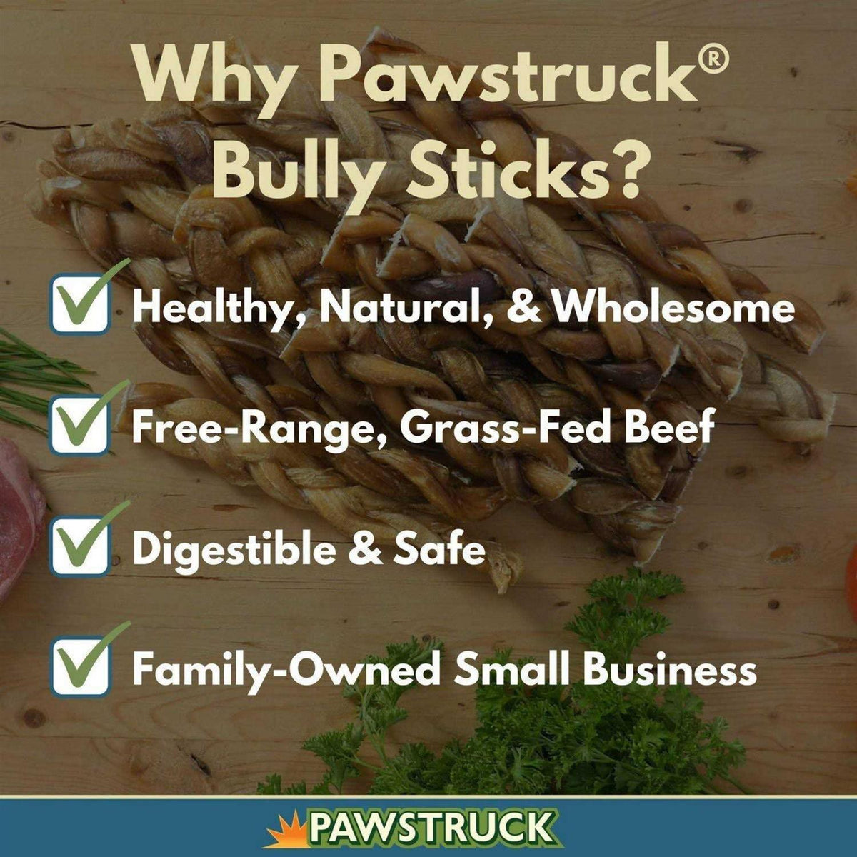 Braided Bully Sticks Dog Treats R35439