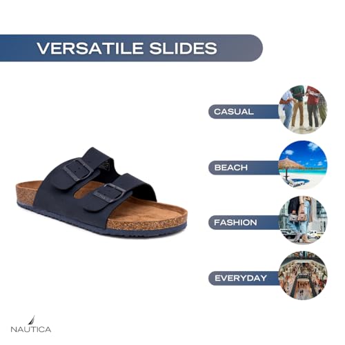 Men's Sandals with Adjustable Buckle Straps and Cork Footbed L835