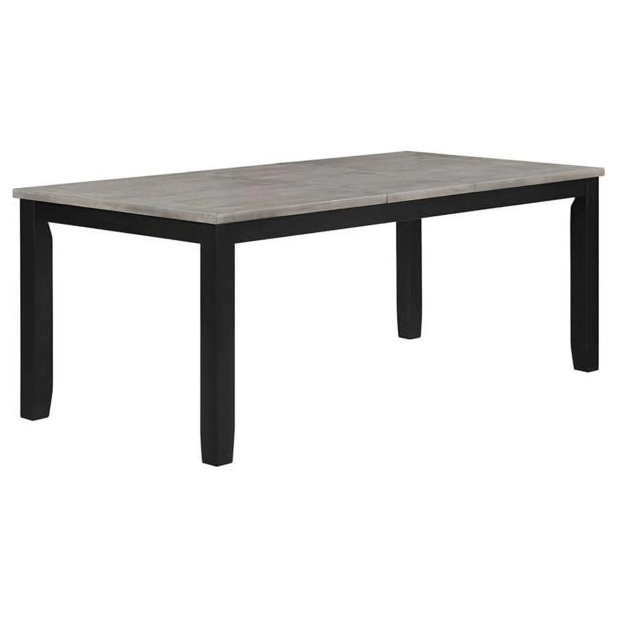 Gray & Black Hardwood MDF Extension Leaf Dining Table O74278