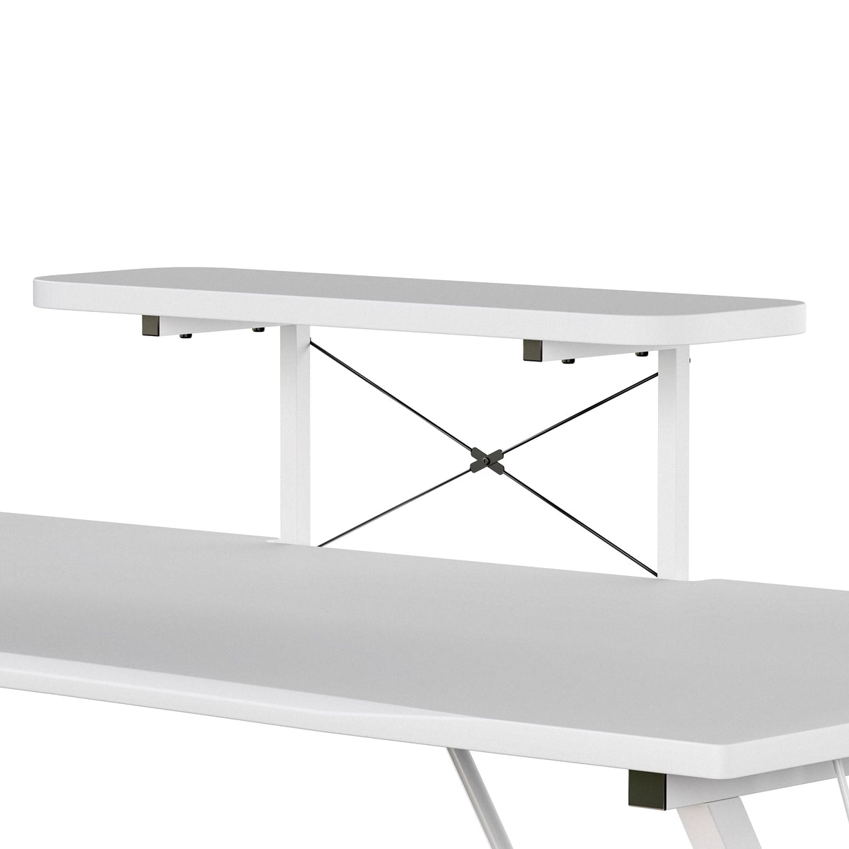 White Gaming Desk with Cup Holder C510086
