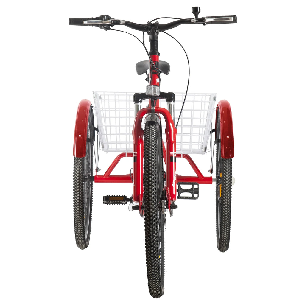 Mountain Tricycle 3 Wheeled 7-Speed 24 inch 26 inch 27.5 inch Disc Brakes Cargo Basket G3417