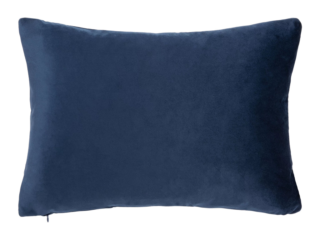 Striped Lines Lumbar Pillow, 12" x 20", Dark Blue M456