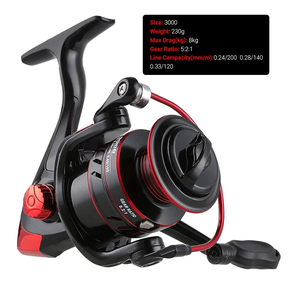 Lightweight 5.2:1 Gear Ratio Spinning Fishing Reel K2925