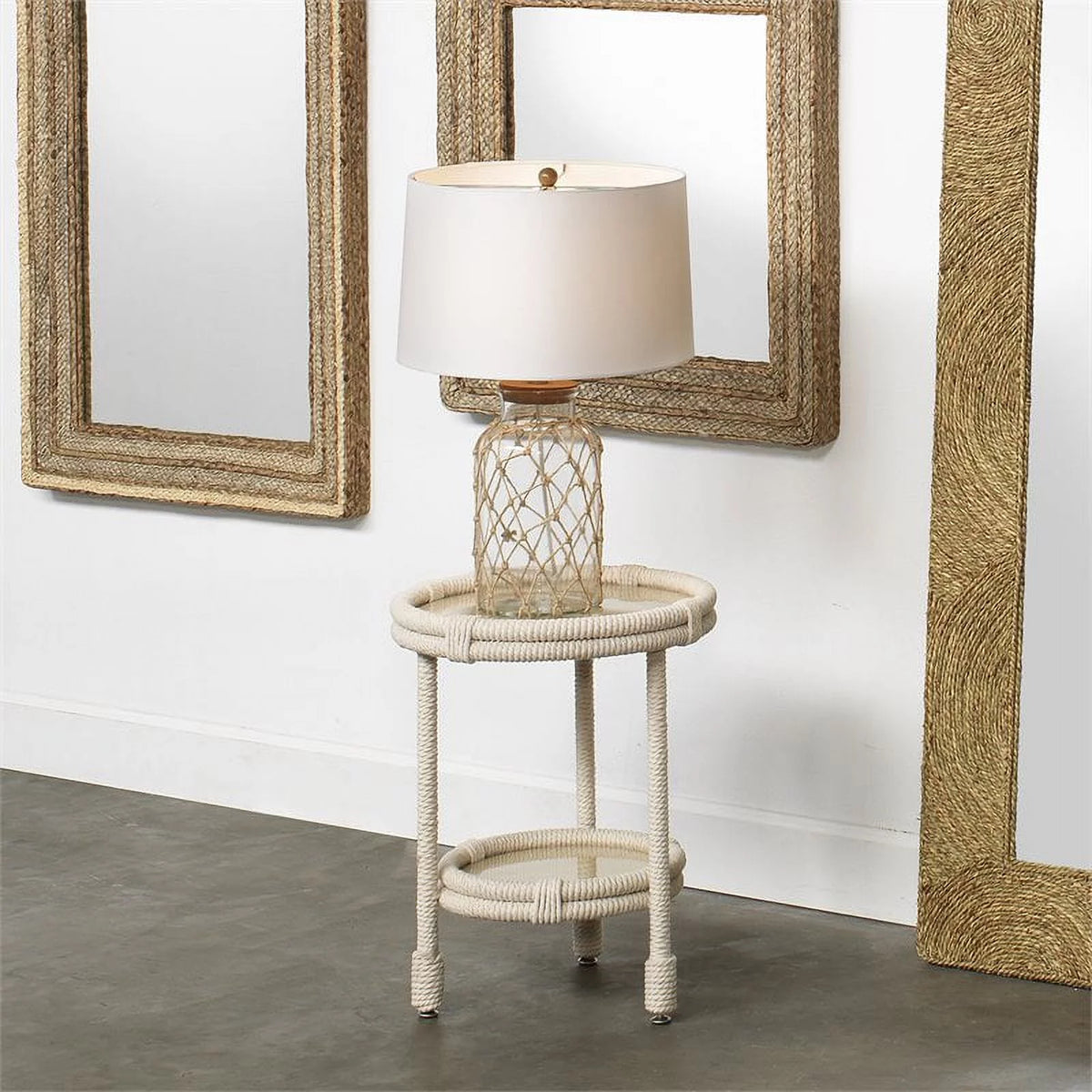 Rope and Glass Table Lamp J2131