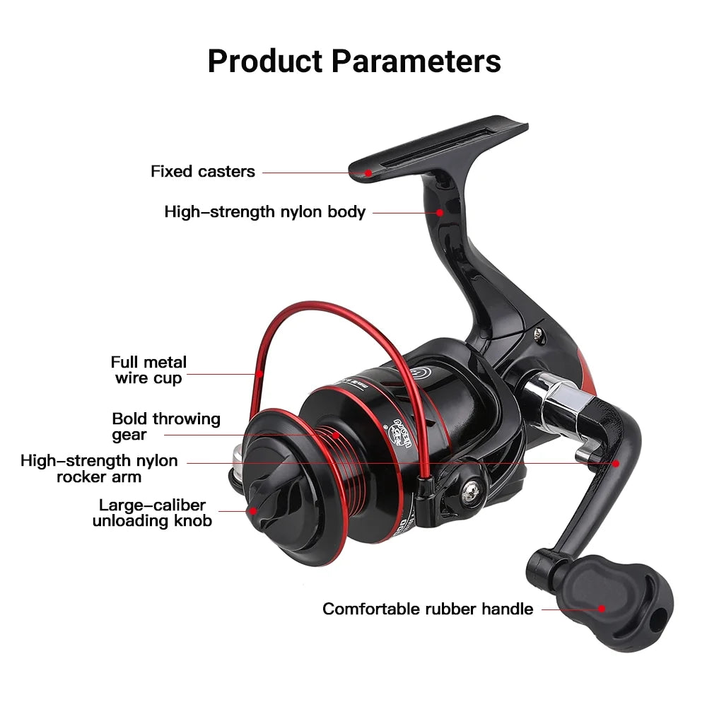 Lightweight 5.2:1 Gear Ratio Spinning Fishing Reel K2925