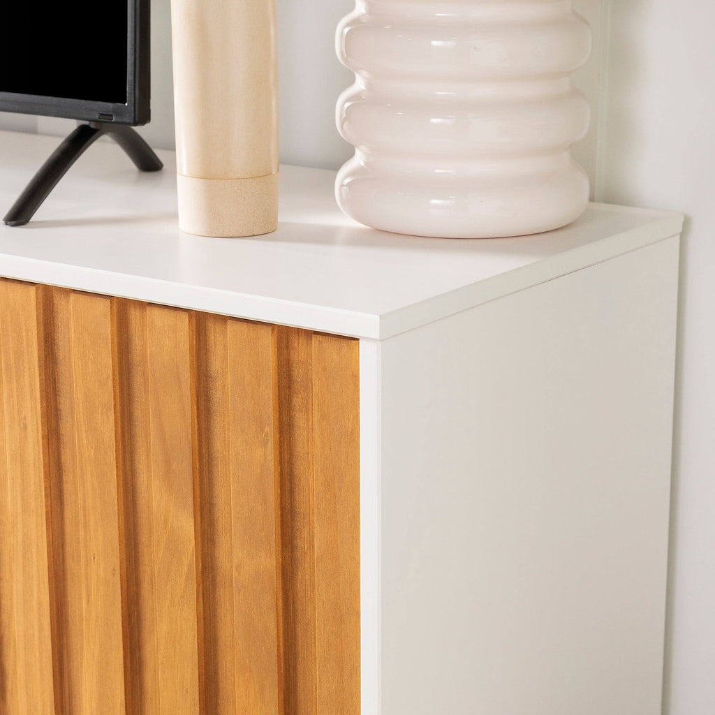 70-Inch Two-Tone 3-Door TV Console Q13860