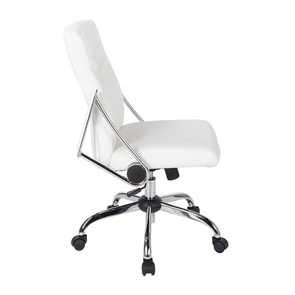 Charcoal Faux Leather Chair with Chrome Base X5778