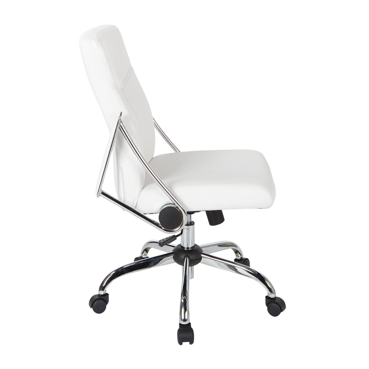 Charcoal Faux Leather Chair with Chrome Base X5778