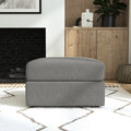 Gray Square Bumper Ottoman with Performance Fabric U10099