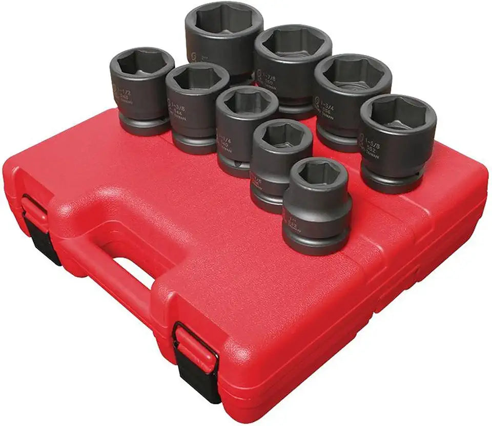 9 Piece 1" Drive Standard SAE Jumbo Impact Socket Set X15053