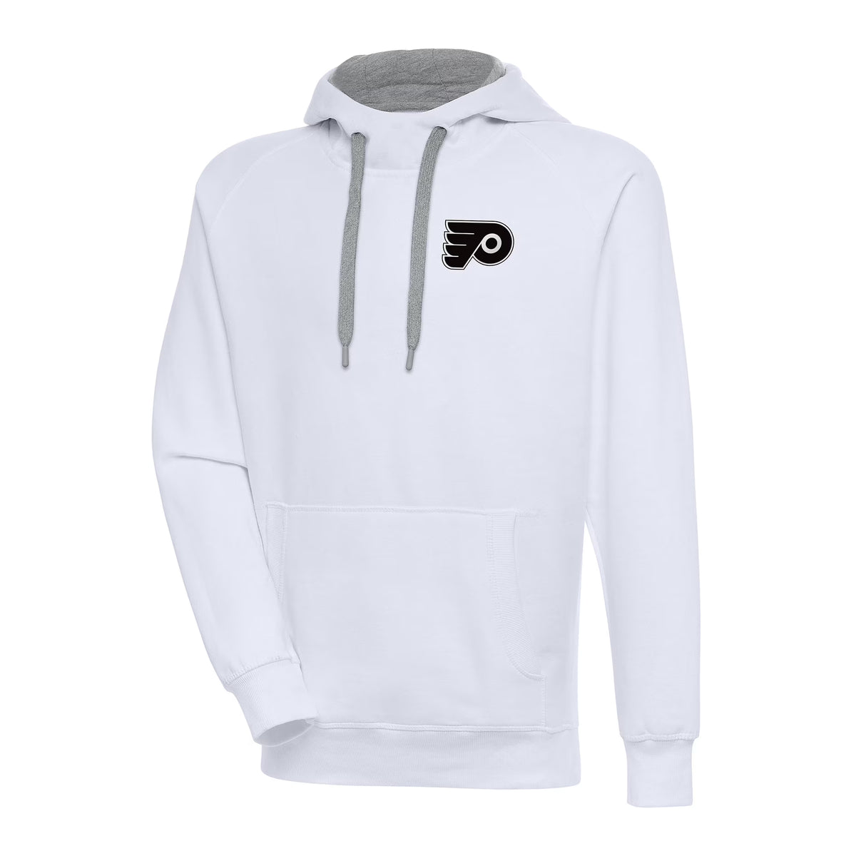 White Philadelphia Flyers Metallic Logo Victory Pullover Hoodie E17086