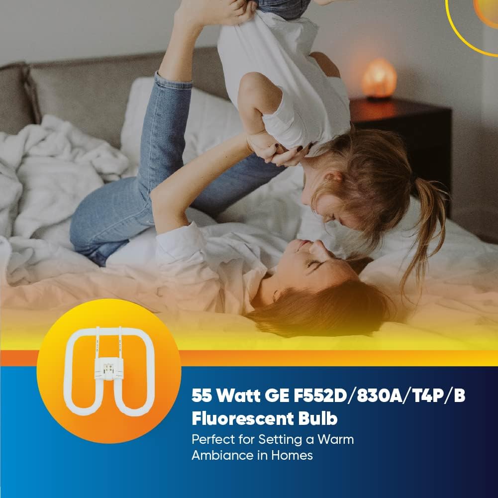 55W 2D Fluorescent Bulb 3000K Warm White 4000 Lumens CRI 82 F393