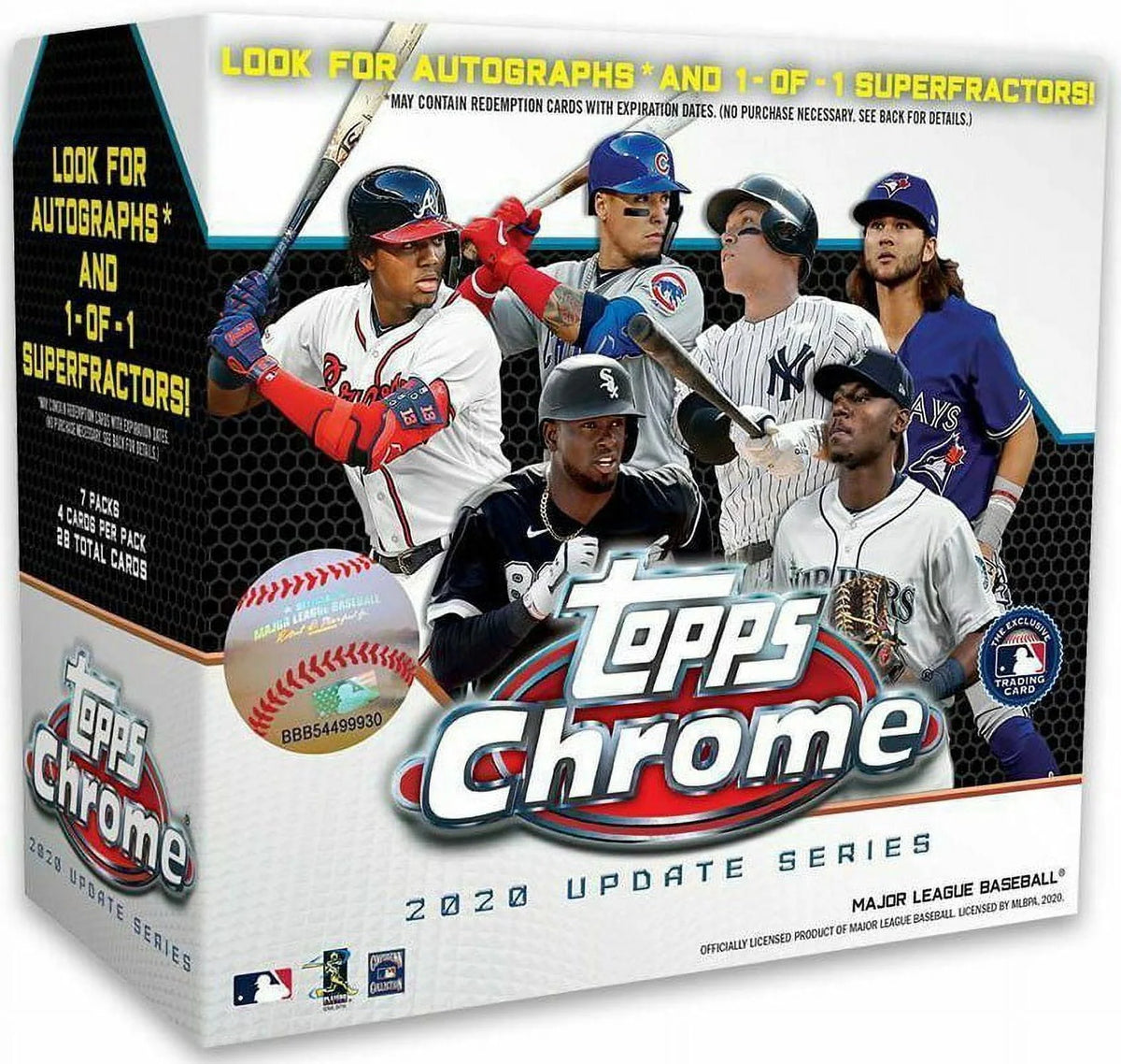 2020 Chrome Update Trading Card MEGA Box 7 Packs L390