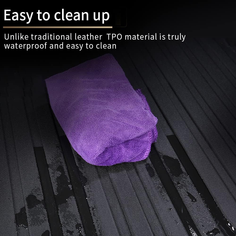 Heavy Duty Waterproof Custom Fit Trunk Cargo Liner Mat Tray (Black) Pack of 2 Y820755