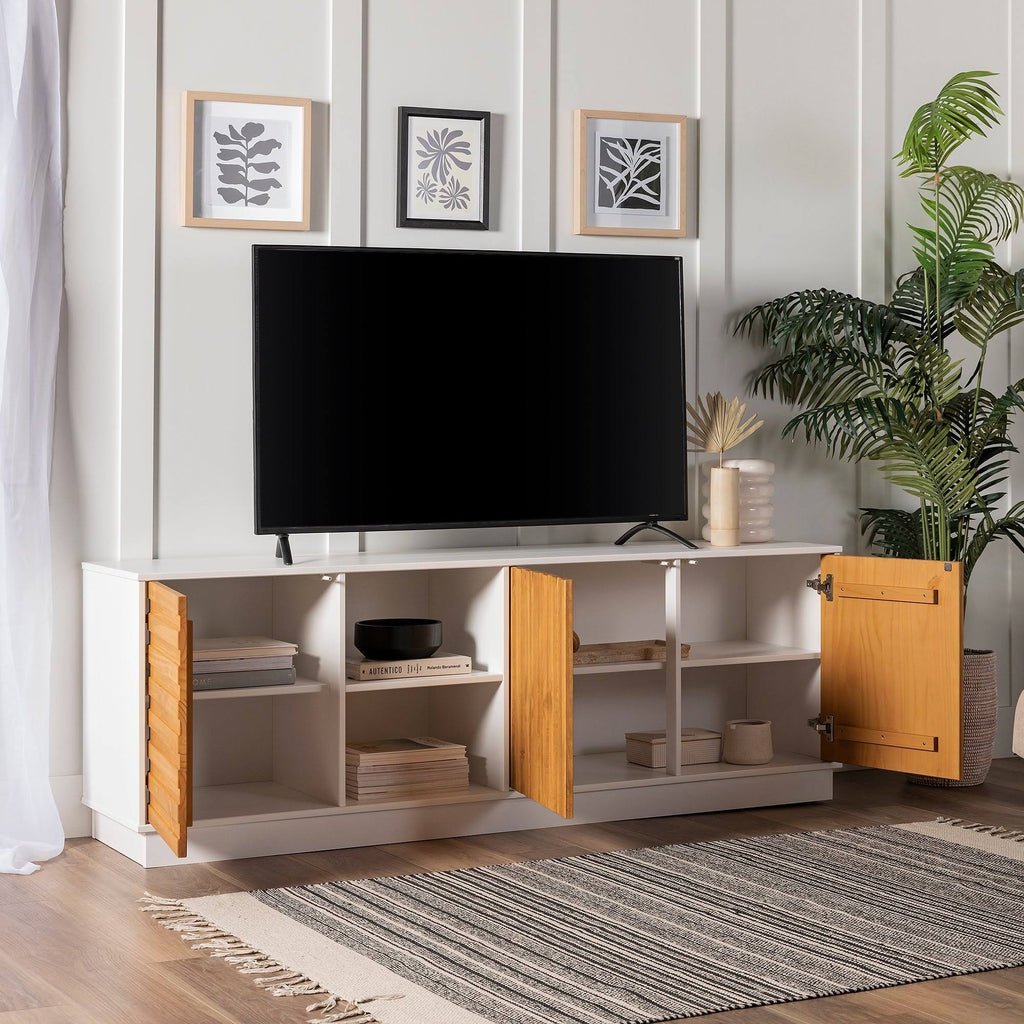 70-Inch Two-Tone 3-Door TV Console Q13860
