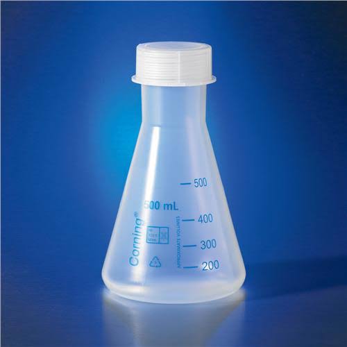 50ml Reusable Plastic Erlenmeyer Flask with Screw Cap K836