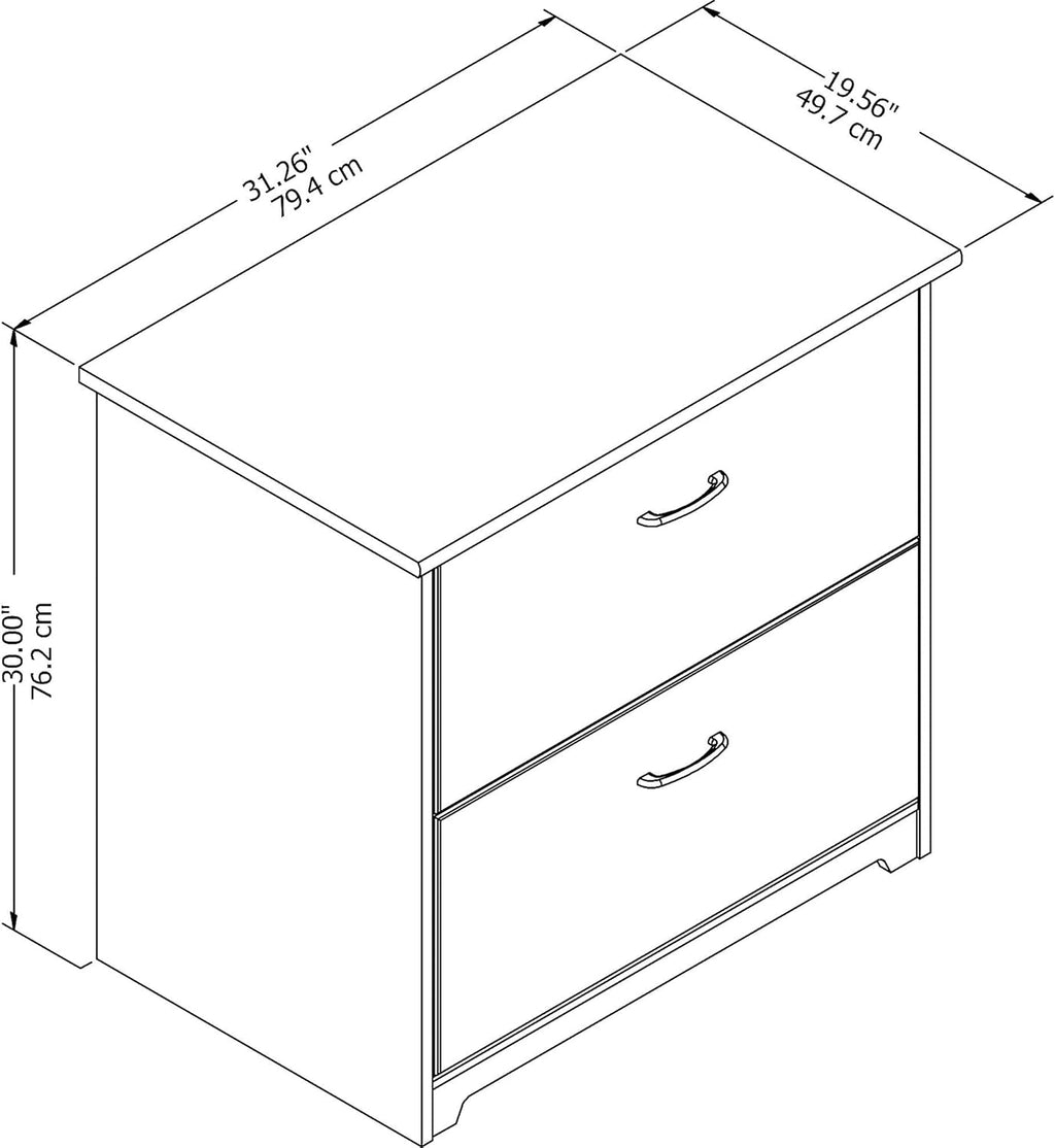 2 Drawer Lateral File Cabinet Heather Gray B937378