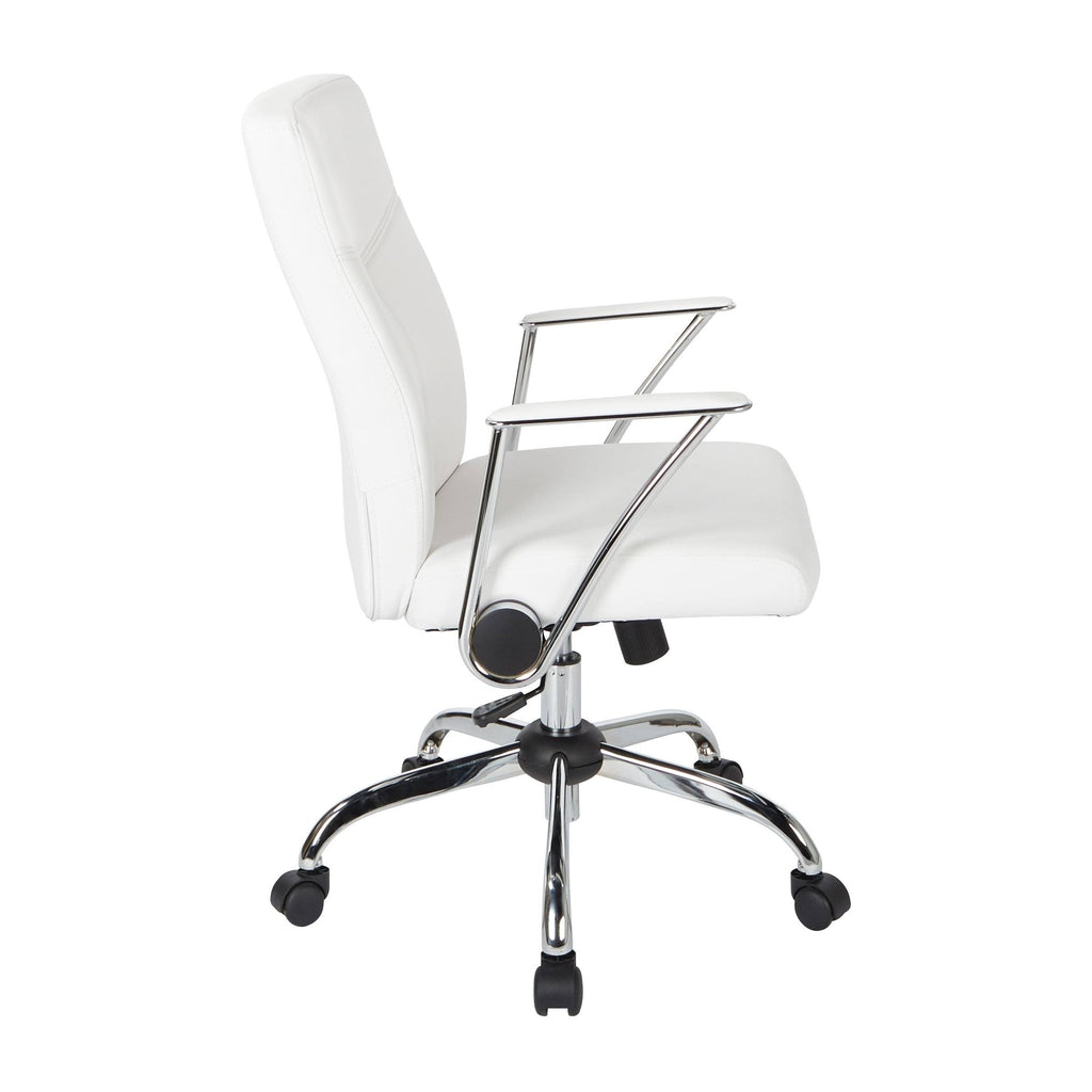 Charcoal Faux Leather Chair with Chrome Base X5778