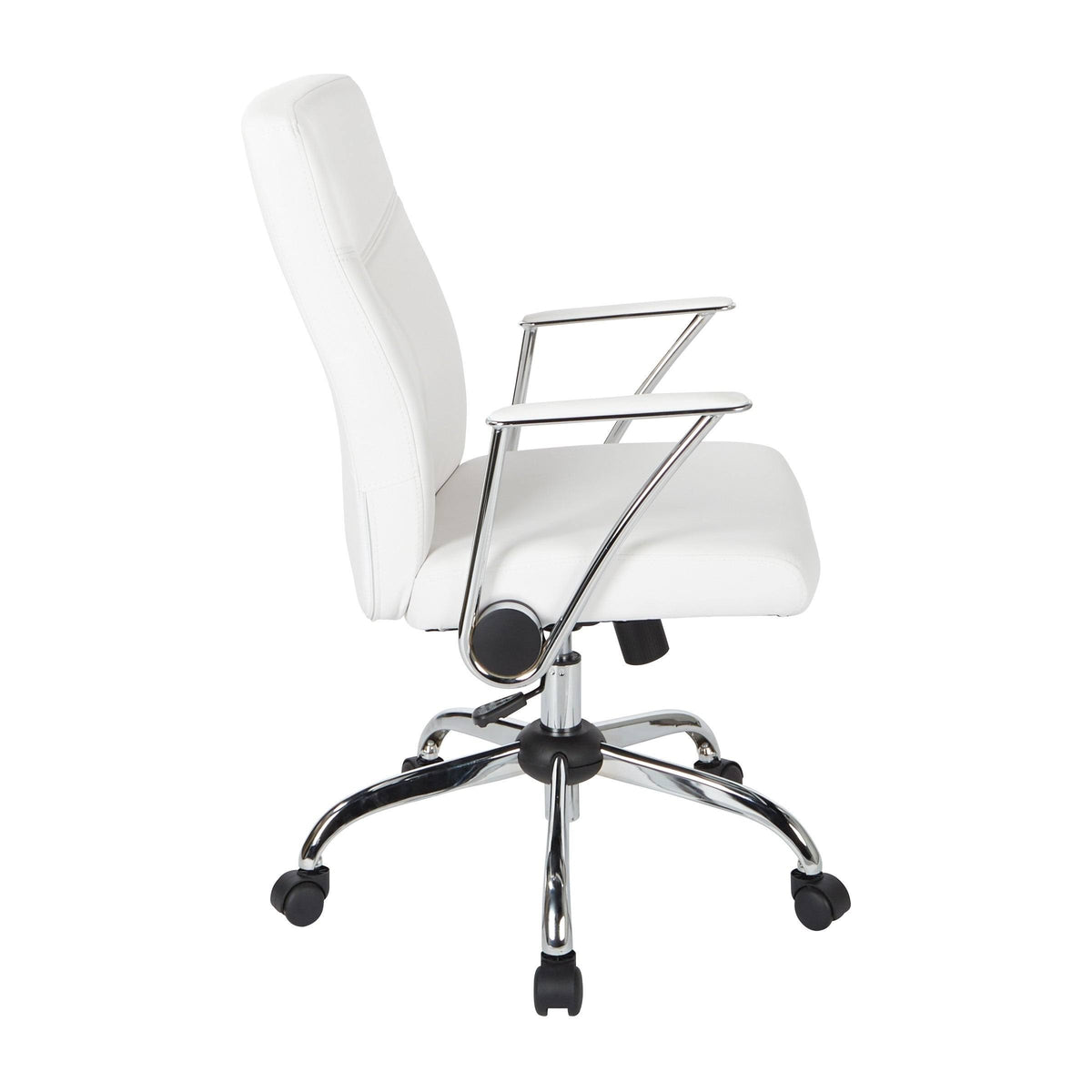 Charcoal Faux Leather Chair with Chrome Base X5778