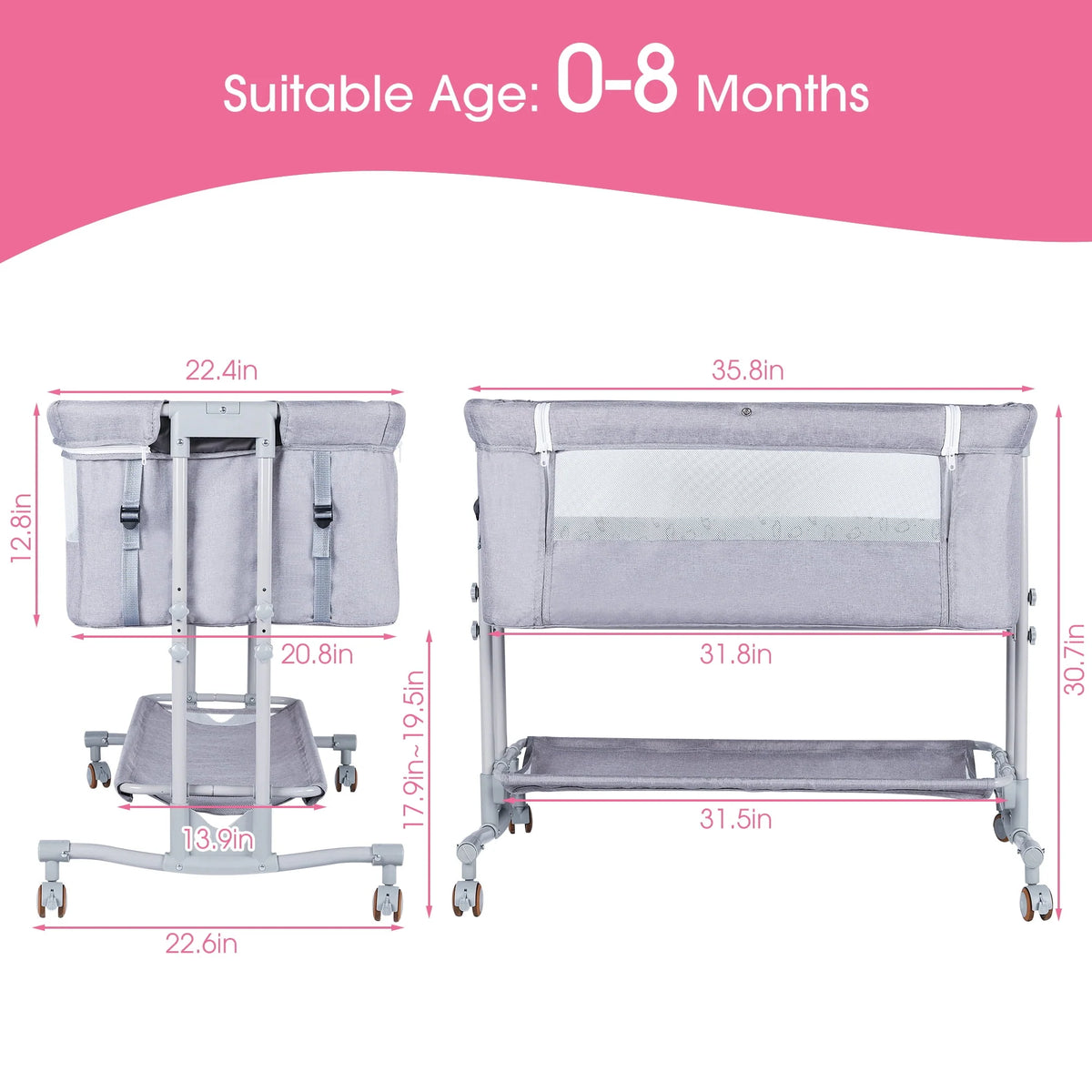Baby Bassinet Bedside Sleeper E105949